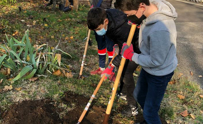 Plantation d’arbres à l’EHPAD Ste Elisabeth