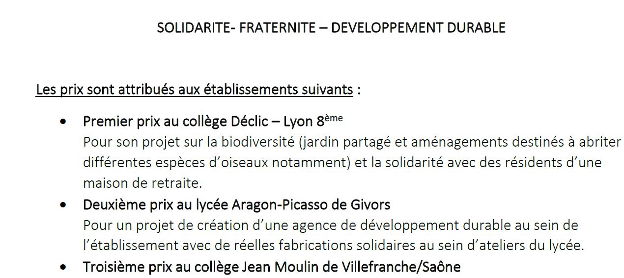 Palmarès Mariannes